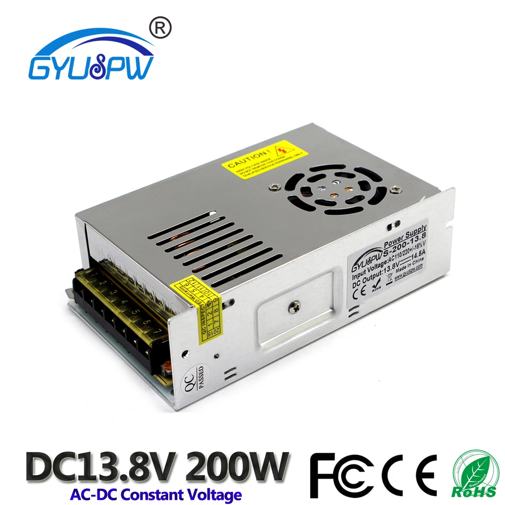13 8 V 14.5A 200W импульсный источник питания DC адаптер трансформаторы 110V 220V AC DC13.8V SMPS