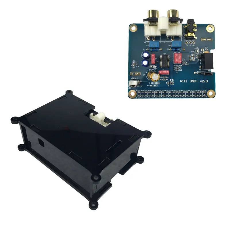 Raspberry Pi 3 B+ аналоговая аудио Плата HIFI DAC звуковая карта модуль Плата расширения IPS интерфейс с Raspberry Pi 3 Model B+/3B - Цвет: Board and Case