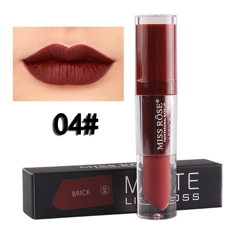 4 Miss Rose, водостойкий блеск для губ, матовый цвет, косметика, стойкий пигмент, бархат, Матовый Металлик, телесный, губная помада, Жидкий Макияж - Цвет: 4