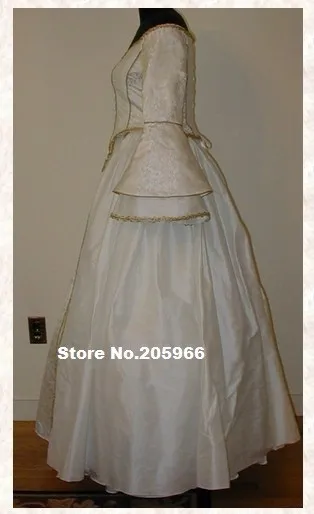 Выполненное на заказ викторианское свадебное платье времен Гражданской войны