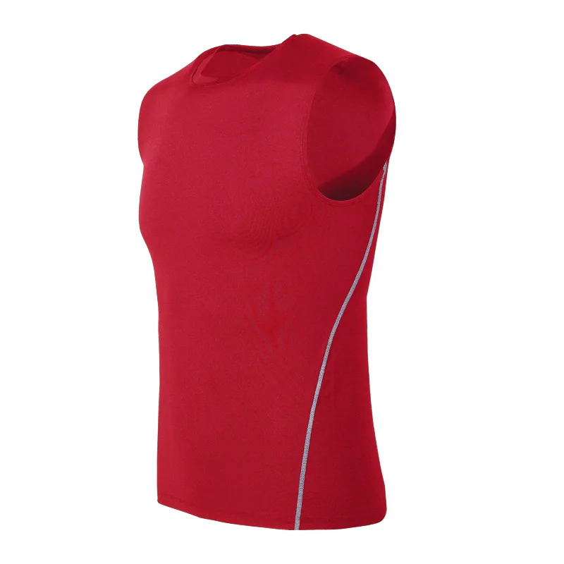 Новый PRO training Быстросохнущий Спортивный мужской жилет облегающий костюм для