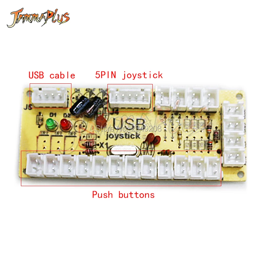Аркадная игра с нулевой задержкой набор запчастей для ПК и Raspberry Pi 1/2/3 5-контактным