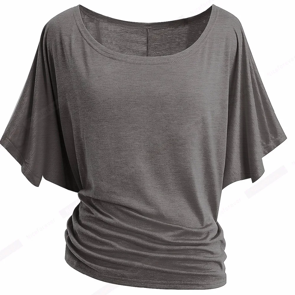 Футболка женская базовая с коротким рукавом повседневный Свободный Топ круглым