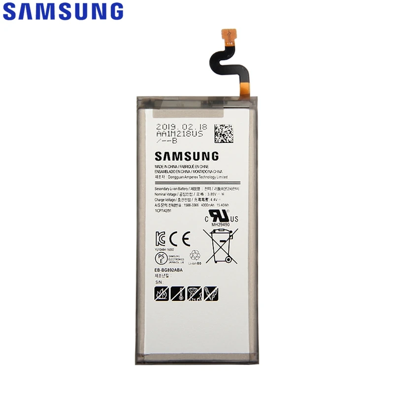 Оригинальная сменная батарея samsung EB-BG892ABA для samsung Galaxy S8, активная настоящая батарея для телефона 4000 мАч
