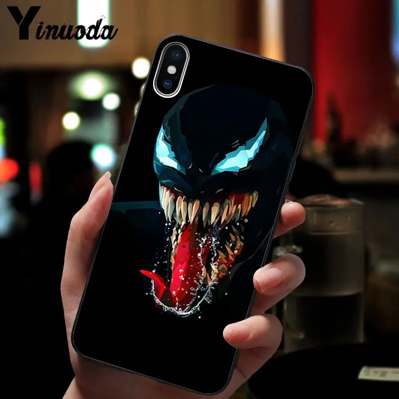 11pro MAX venom ЧЕРНЫЙ Мягкий чехол для телефона Apple iPhone 8 7 6 6S Plus X XS 5 5S SE XR | Мобильные