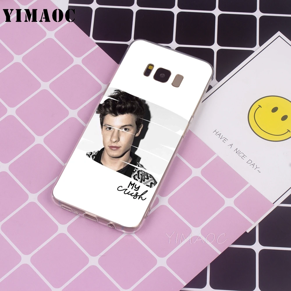 Мягкий ТПУ чехол YIMAOC Shawn Mendes для Galaxy j3 j5 j6 j7 A5 2016 2017 A6 A9 2018 Note 8 9 S7 edge S8 S9 S10 Plus S10e |