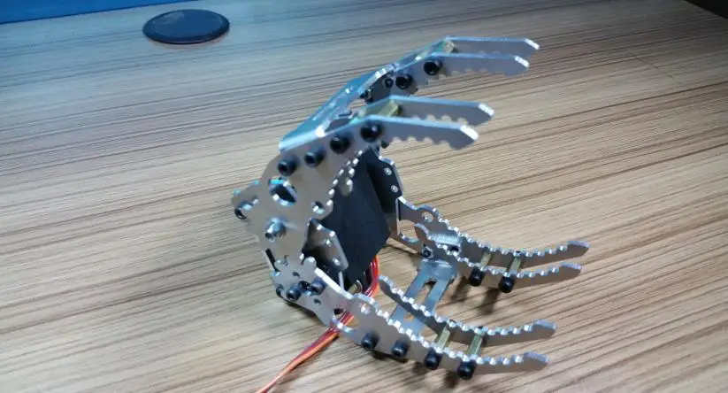 Robotic Gripper Paw Talon Clamp 4 Teeth Meshing Manipulator Metal Hard Aluminum Alloy Mechanical Arm For DIY Robot Tank Cars | Игрушки и
