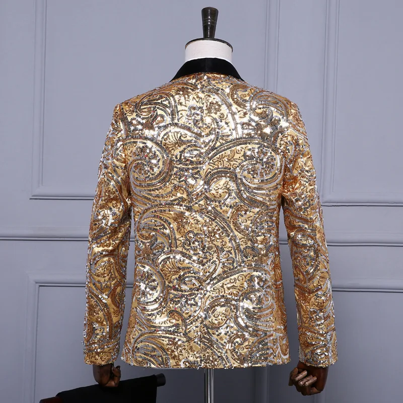 Новый 2017 Золотой Желтый Блестки с длинными рукавами для свадебной вечеринки