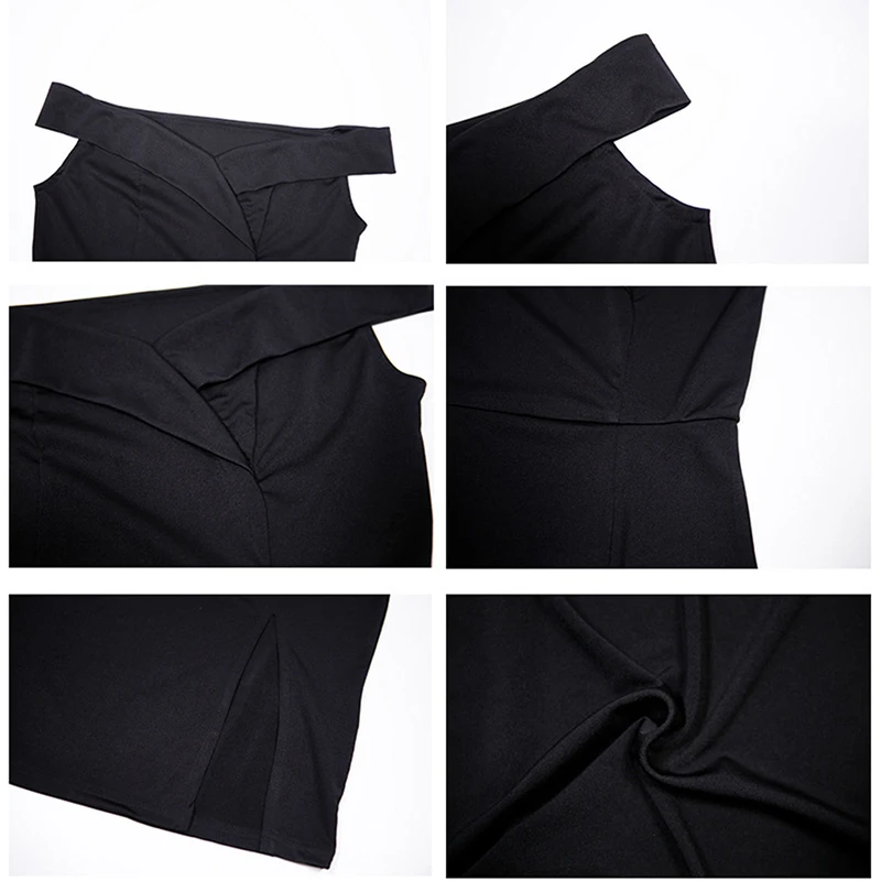 Летнее Сексуальное Черное Красное платье винного цвета с открытыми плечами