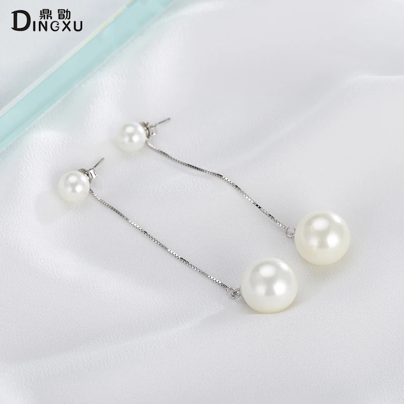 Женские серьги-подвески из серебра 925 пробы с жемчугом | Украшения и аксессуары