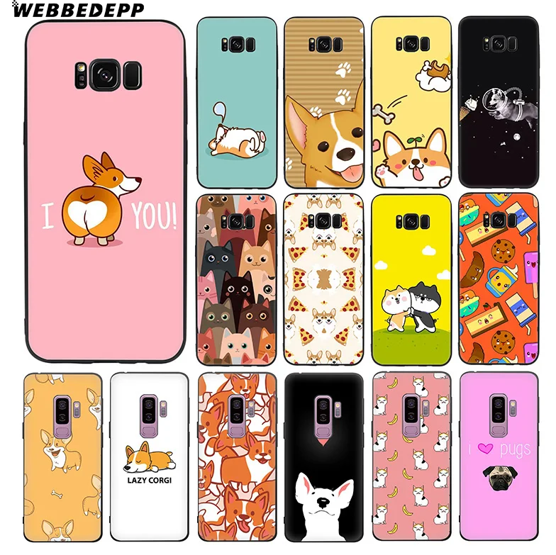WEBBEDEPP корги мультфильм собака Мягкий ТПУ силиконовый чехол для Samsung Galaxy S10 S10e S9 S8