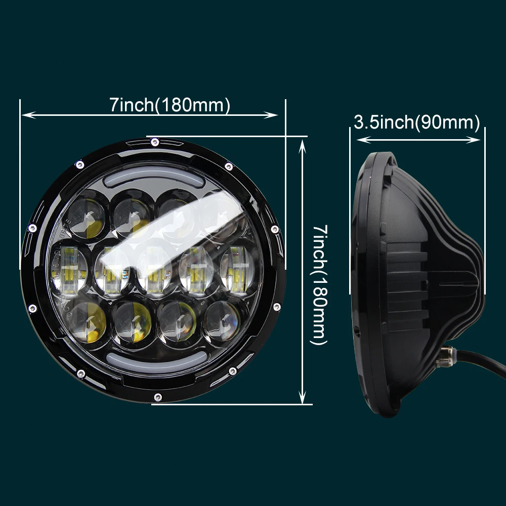 Светодиодный фонарь CO LIGHT 7 дюймов 105 Вт дальний/ближний свет ДХО сигнальный