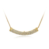 szelam gold color choker necklace with paved micro austrian crystal for women engagement wedding jewelry sne150891