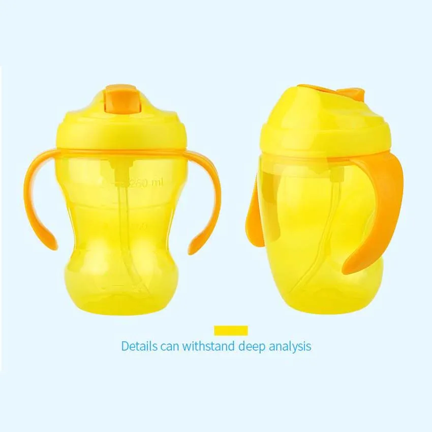 260 мл детские чашки дети бутылки для воды в соломе двойной изоляцией учатся