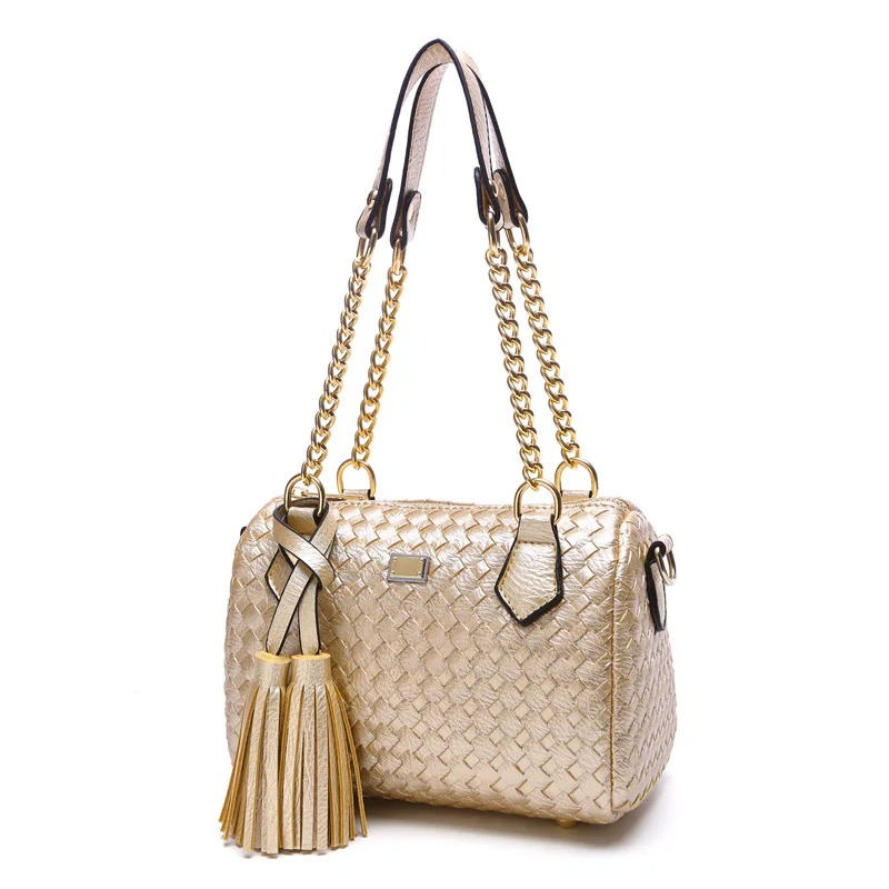 2017 тканый Crossbody Сумка Женская Высокое качество искусственная кожа плетение