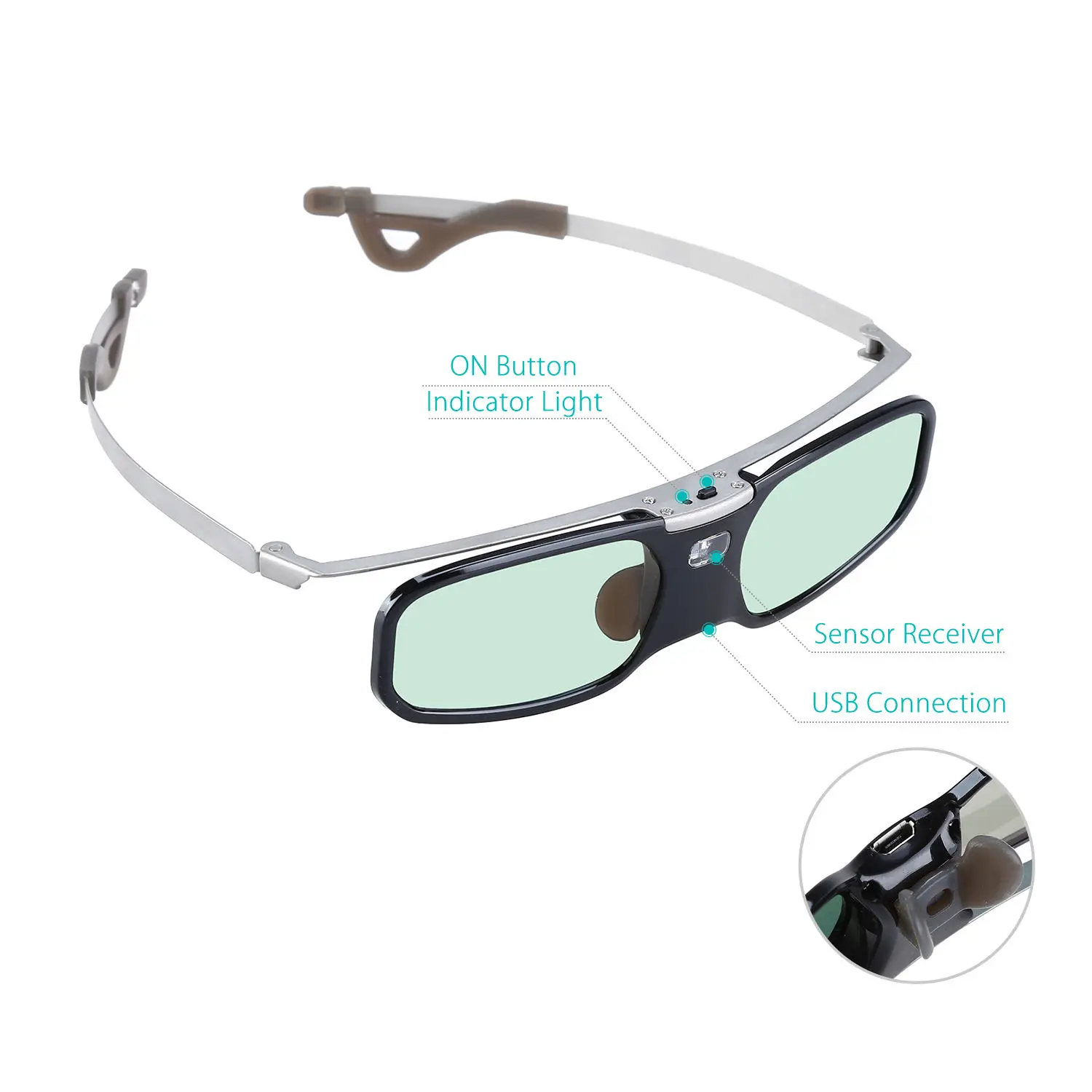 BOBLOV RX 30S 96 144 Гц перезаряжаемые 3D активные очки затвора для Panasonic samsung Nikon Sharp BenQ DLP Link