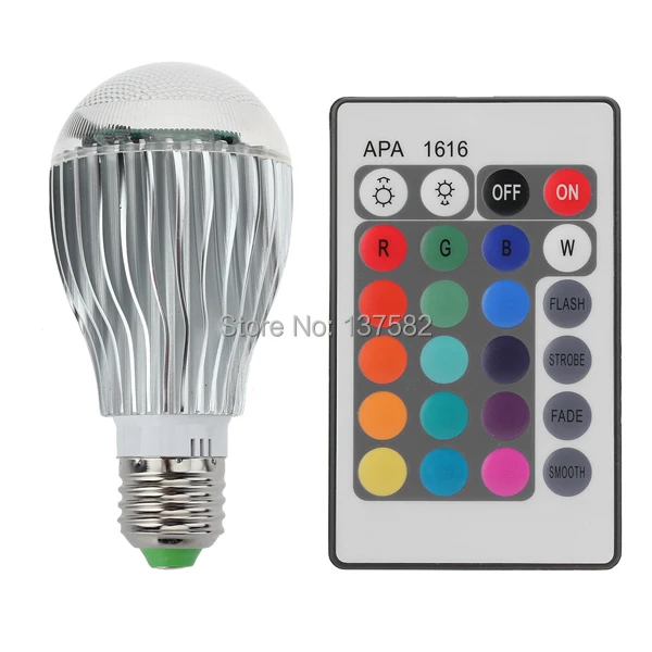 

DHL Free ship!!! 15W RGB LED Bulb GU10 B22 E27 E14 LED RGB Bulb AC85-265V Remote control 16 color changing RGB LED Bulb Lamp