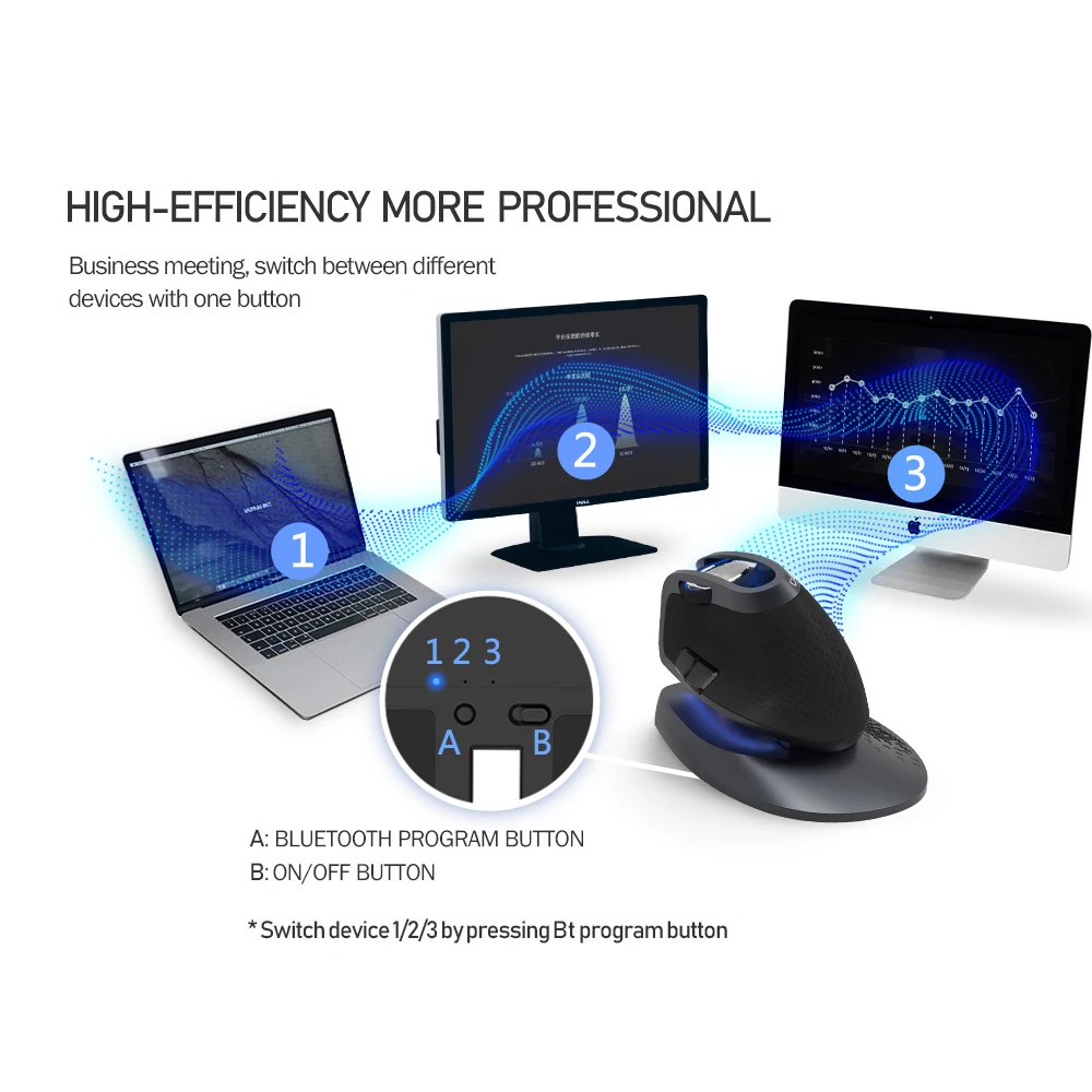 Проводная мышь Delux M618X эргономичная Вертикальная лазерная плетеный кабель