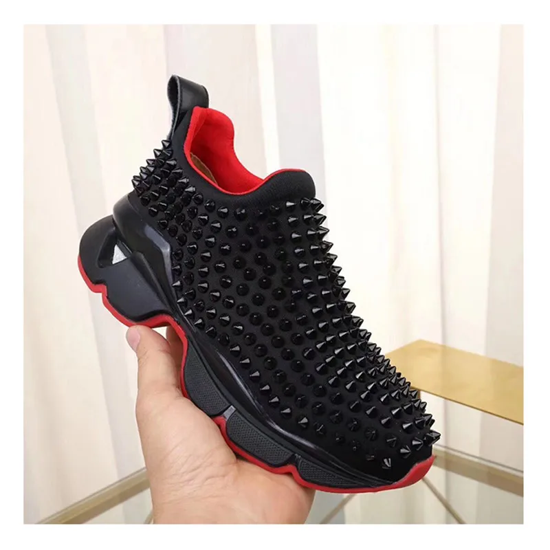 Кроссовки женские с заклепками красные Нескользящие дышащие Ранняя