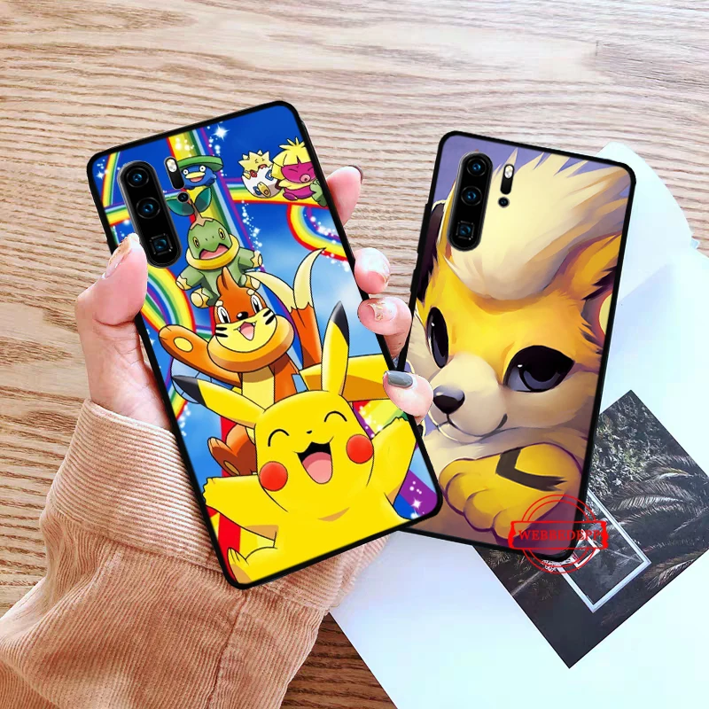 Силиконовый чехол Pika Go PokeBall с животными для Huawei P8 Lite 2015 2017 P9 2016 Mimi P10 P20 Pro P Smart 2019 P30 |