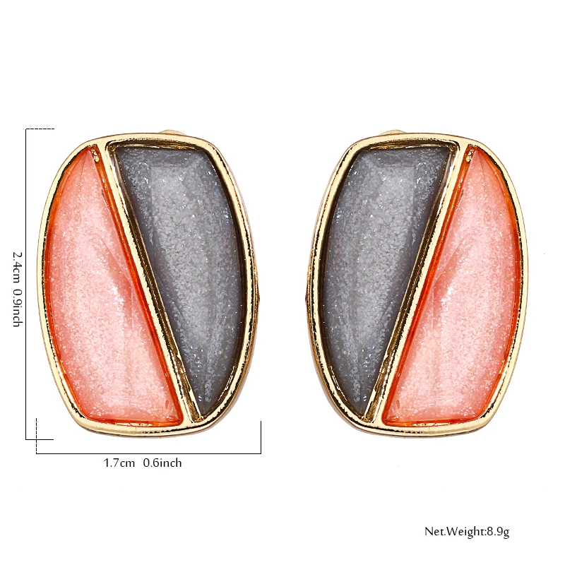 Yhpup Minimalist Cushion Geometric Stud Earrings Statement Acrylic Charm Earring For Women Party Jewelry Brincos | Украшения и