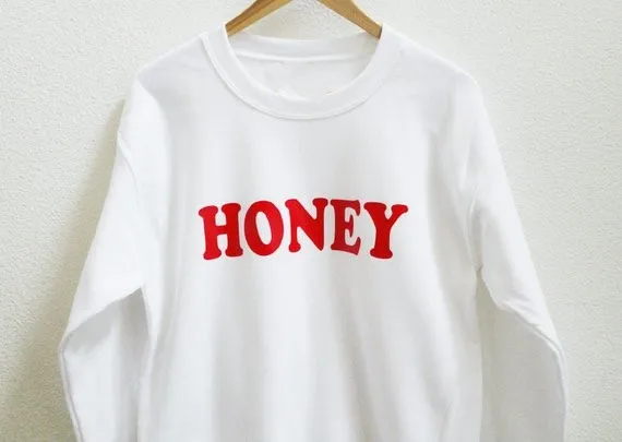 

Skuggnas New Arrival Honey Sweatshirt Bee Keeper Tumblr Jumper Honey Slogan Pullover Honeybee Sweatshirt Long Sleeved Sweatshirt