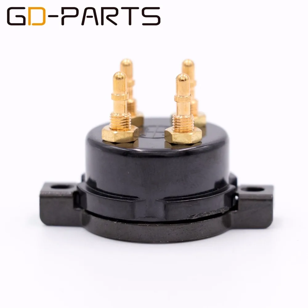 GD-PARTS CMC бакелит 4pin гнездо трубки для 2A3 300B FU-811 274A 572B позолоченная медная булавка Hifi винтажный усилитель DIY