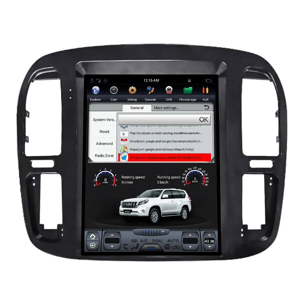 Android Tesla Автомобильный GPS радио для TOYOTA LAND CRUISER LC100 1998 2002 навигация Мультимедиа