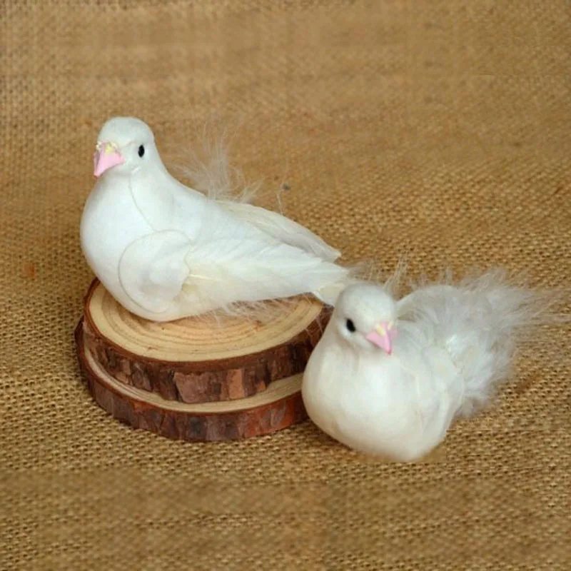 Минимальный заказ 10 $ миниатюрная искусственная животная белая птичка микро