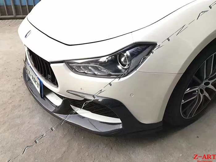 Z ART ASP углеродное волокно спереди губ для Maserati Ghibli 2014 2017 подбородка Нижняя
