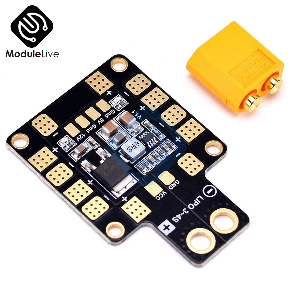 Мини блок питания PDB XT60 распределительная плата модуль с BEC 5V 12V для FPV дрона