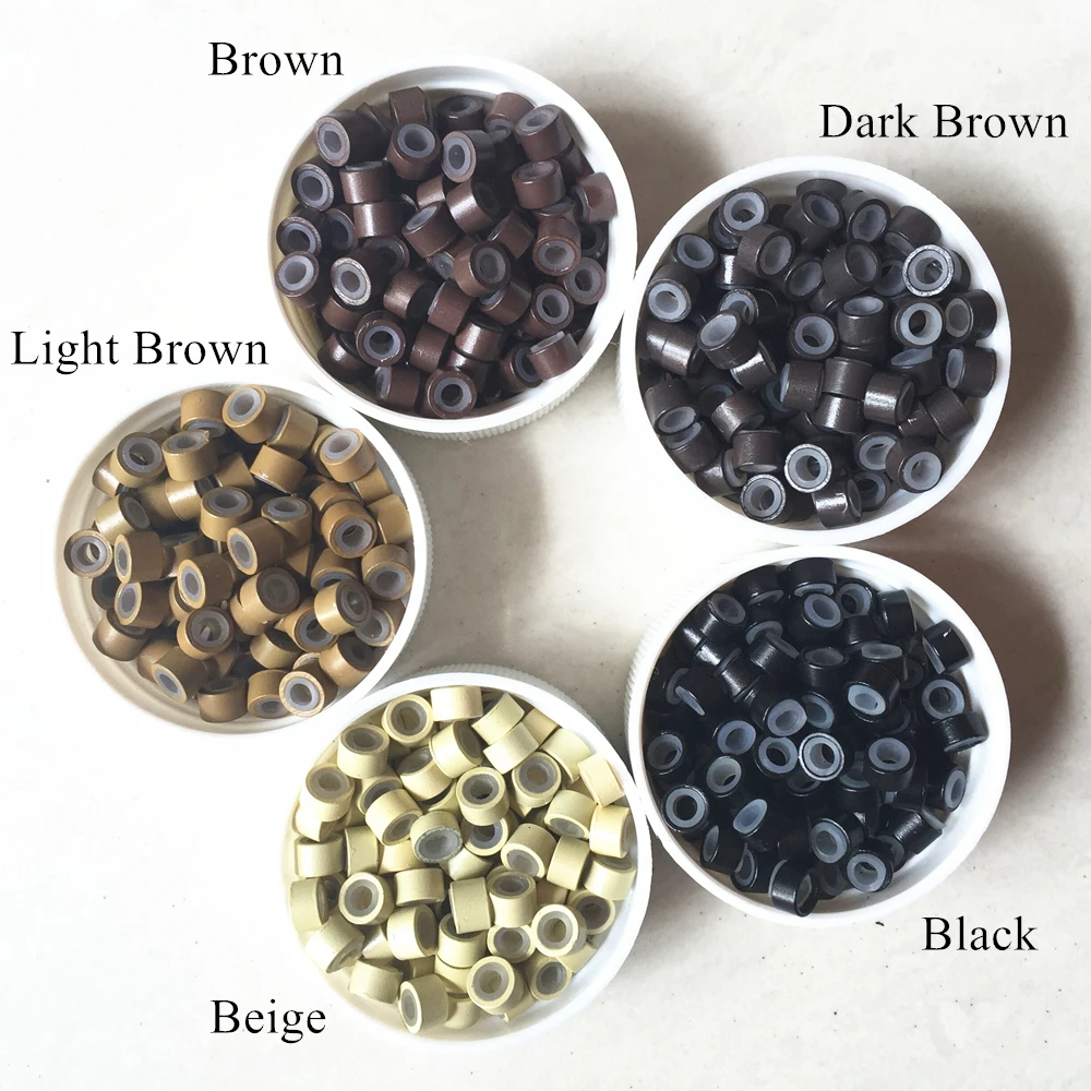 Оптовая продажа 1000 шт. микро кольца для наращивания волос инструменты кольцо с