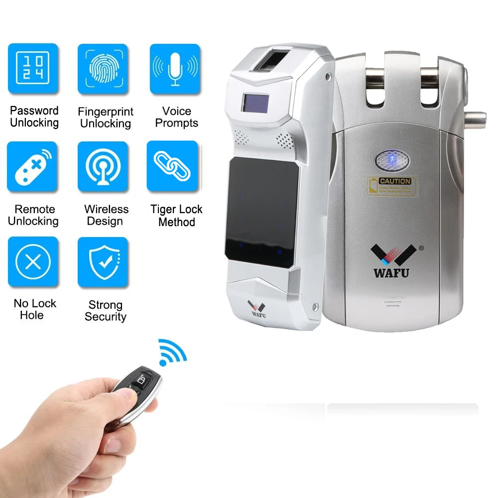 

Замок дверной Wafu 019 с поддержкой Wi-Fi и Bluetooth