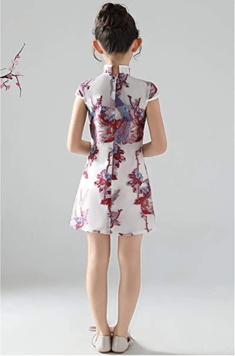 Платье Qipao для мамы и дочки платье Ципао с цветочной вышивкой вечерние платья