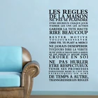 Большой размер 110x60 см модные Франция самоуправления декора Наклейки на стены дома художественные виниловые наклейки фрески LES REGLES ,fr1001L