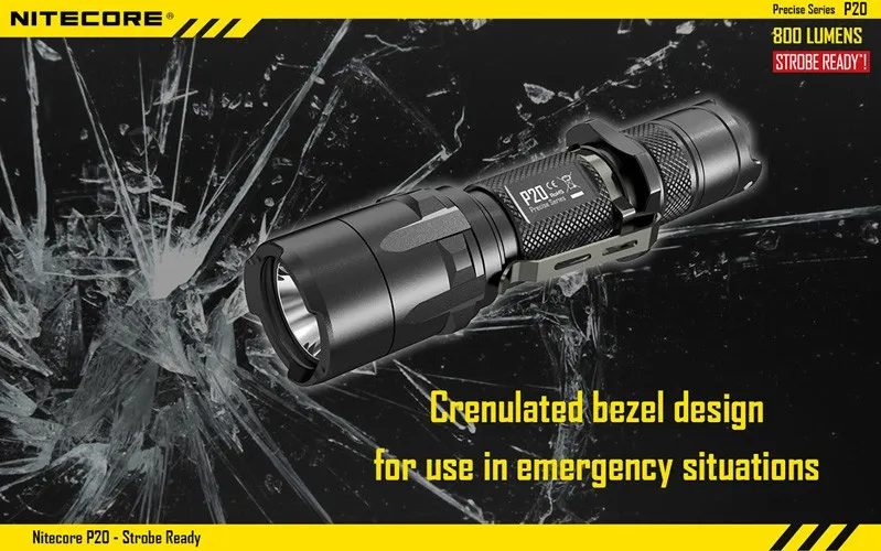 Точные серии Nitecore P20 CREE XM-L2 T6 светодиодный 800 люмен фонарь 18650 тактический фонарь для охоты с стробоскопическим источником сигнала для уличного использования готов