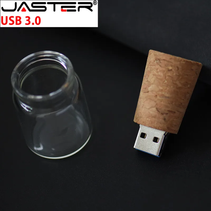 JASTER Лидер продаж USB 3 0 стеклянная дрифтовая бутылка мягкая фотография 4 ГБ 8 16 32 64