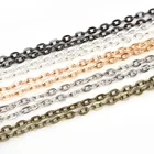 Цепочка Из браслет, ожерелье цепь латуни с открытыми звеньями, 5 млот, 3 мм, 4 мм, 5 мм