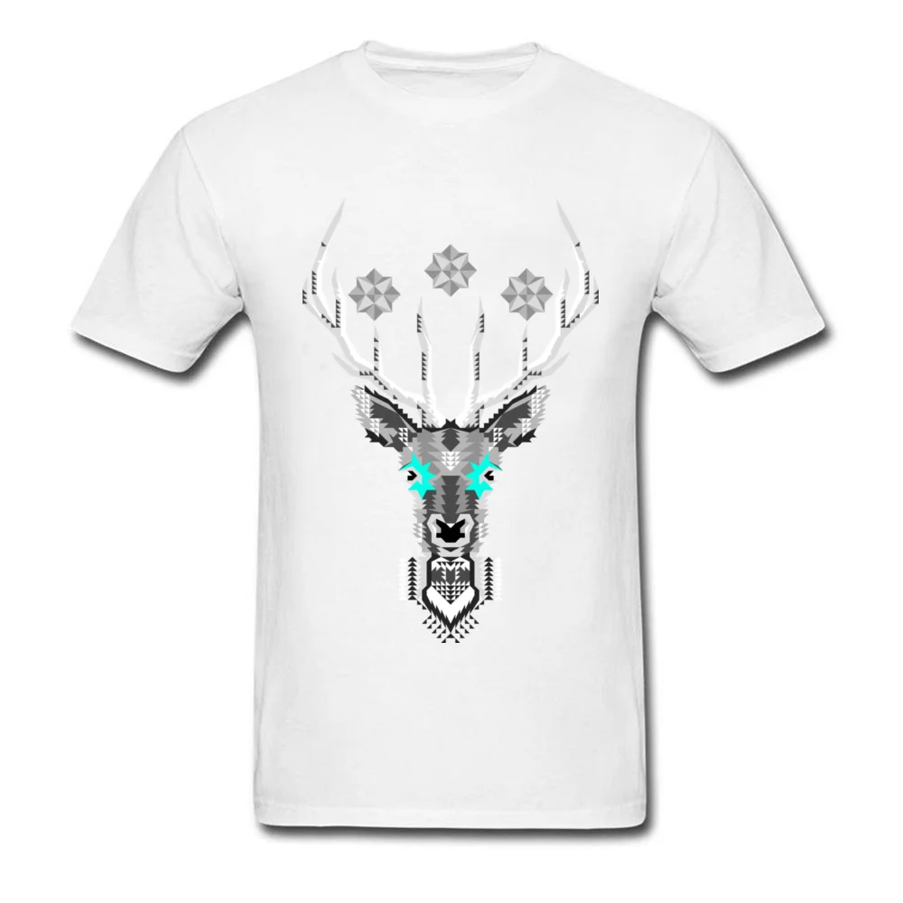 Геометрическая Серебряная олень 2018 модная мужская футболка с принтом оленя