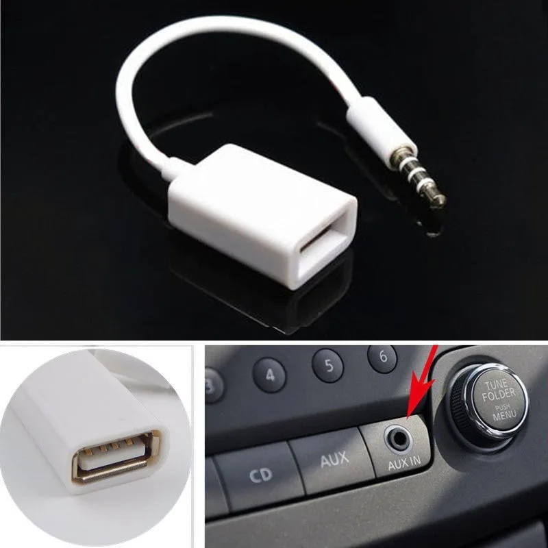 Автомобильный Переходник 3 5 мм штекер AUX аудио к USB 2 0 | Автомобили и мотоциклы
