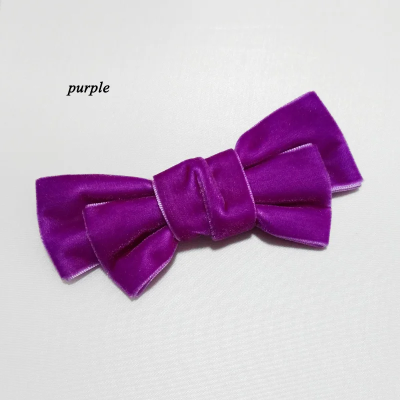 purple 12 шт. Модные женские заколки для волос для девочек; украшения для волос ручной работы 4,5 дюйма бархат заколки для волос заколки-Аллигаторы для волос для Для женщин - Цвет: purple