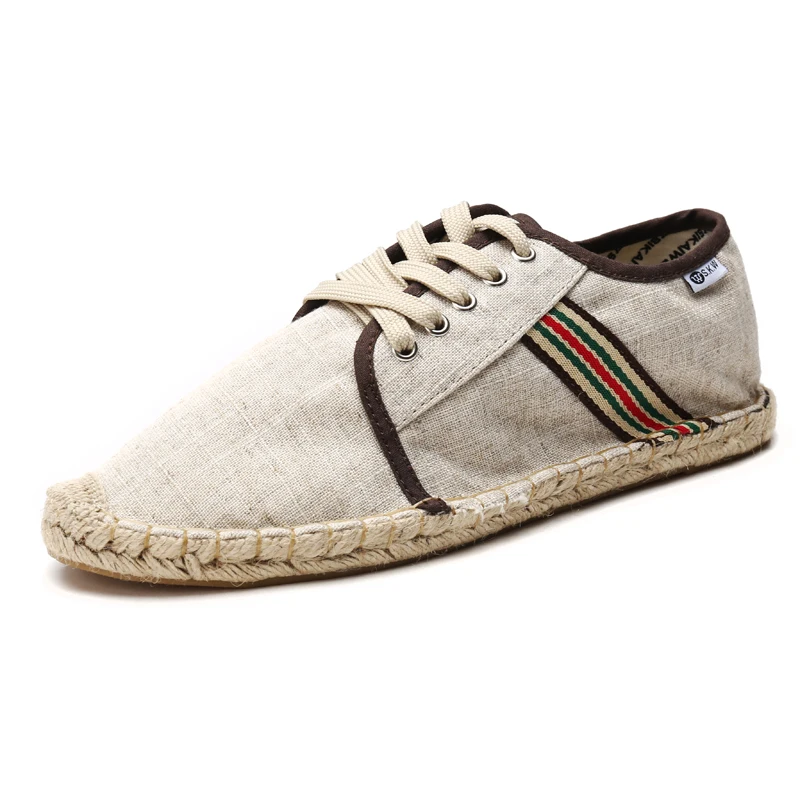 Buono Scarpe/эспадрильи; женская и мужская обувь на плоской подошве в рыбацком стиле; парусиновые Лоферы без застежки; дышащие мокасины на плоской подошве с закрытым носком