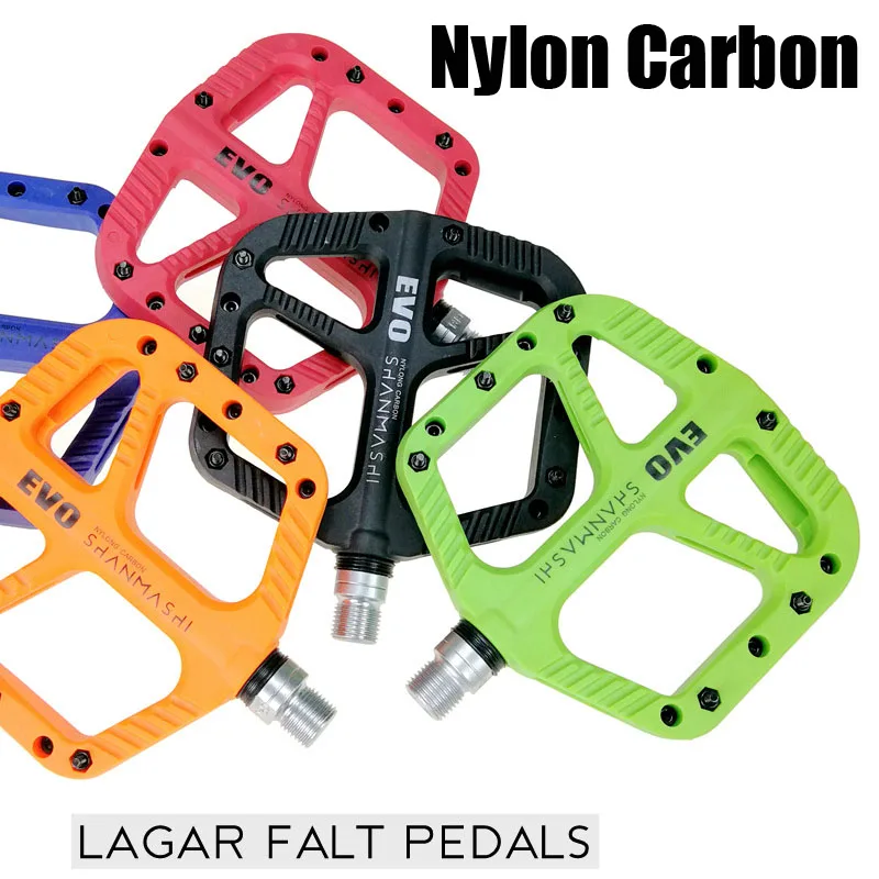 Nylon Carbon 5 Colpurs MTB Bicycle Pedal BMX Pedals Large Comfortable Multi-color Optional Mountain Bike Accessories | Спорт и