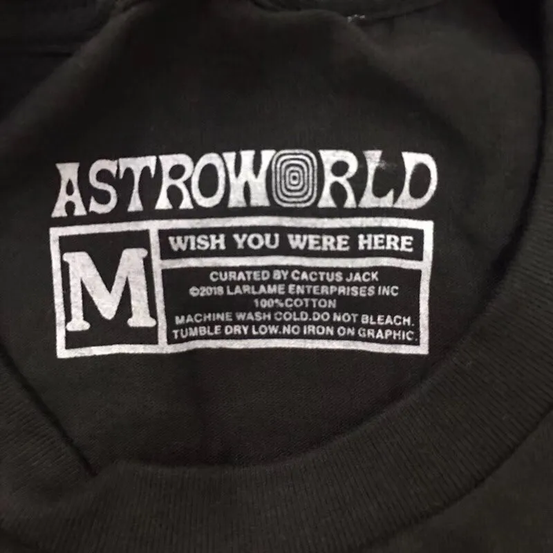Мужская и Женская Повседневная футболка 19SS Stroke My Flaming Cactus Astroworld 1:1 лучшее качество