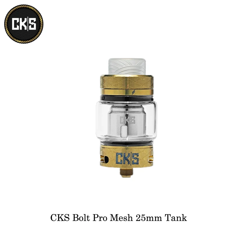 Электронные сигареты CKS Bolt Pro Mesh 25 мм бак распылитель 6 мл емкость нижний поток