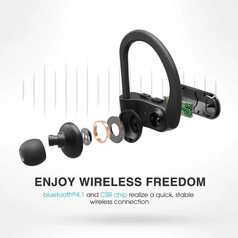 Mpow D7 IPX7 водонепроницаемые Bluetooth наушники бас стерео Беспроводные спортивные с