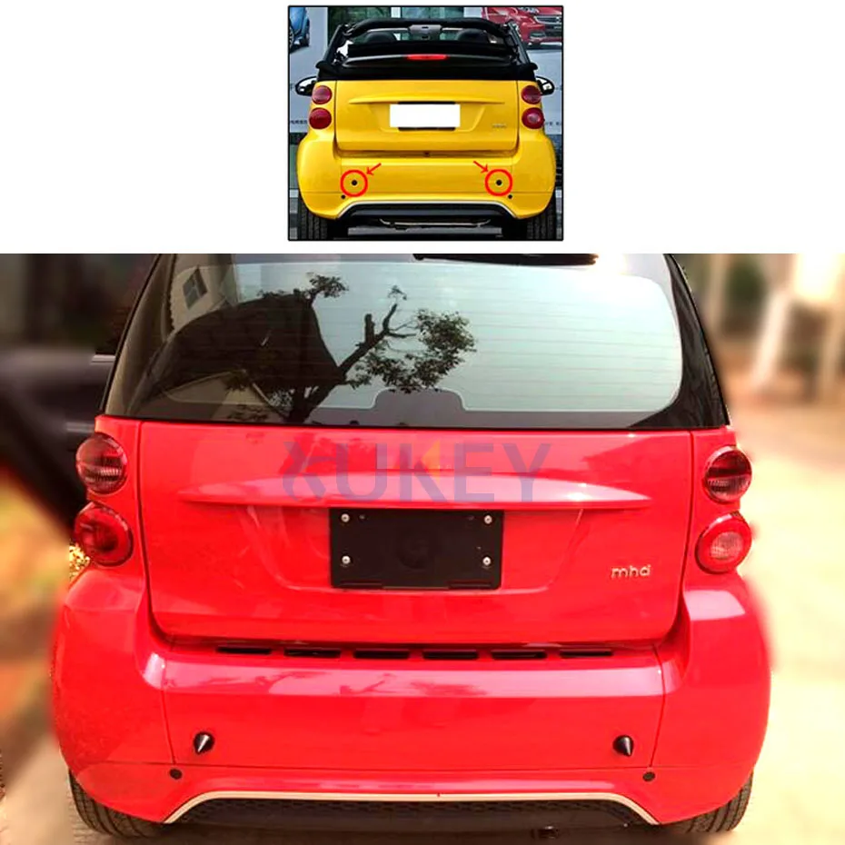 Защита для заднего бампера из стали 1 шт. защита шипы Benz SMART Fortwo W 451 2008 2014 комплект