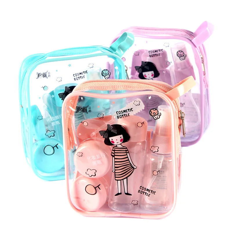 

8 Pcs/Set Mini Plastic Cosmetics Container Transparent Empty Bottle for Travel 88