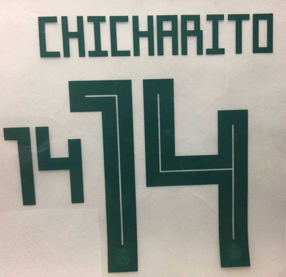 2018 Mexico H. LOZANO G. DOS SANTOS VELA CHICHARITO MARQUEZ Jersey Print Number Fonts Customize Name Patches Badges Stamping | Спорт и