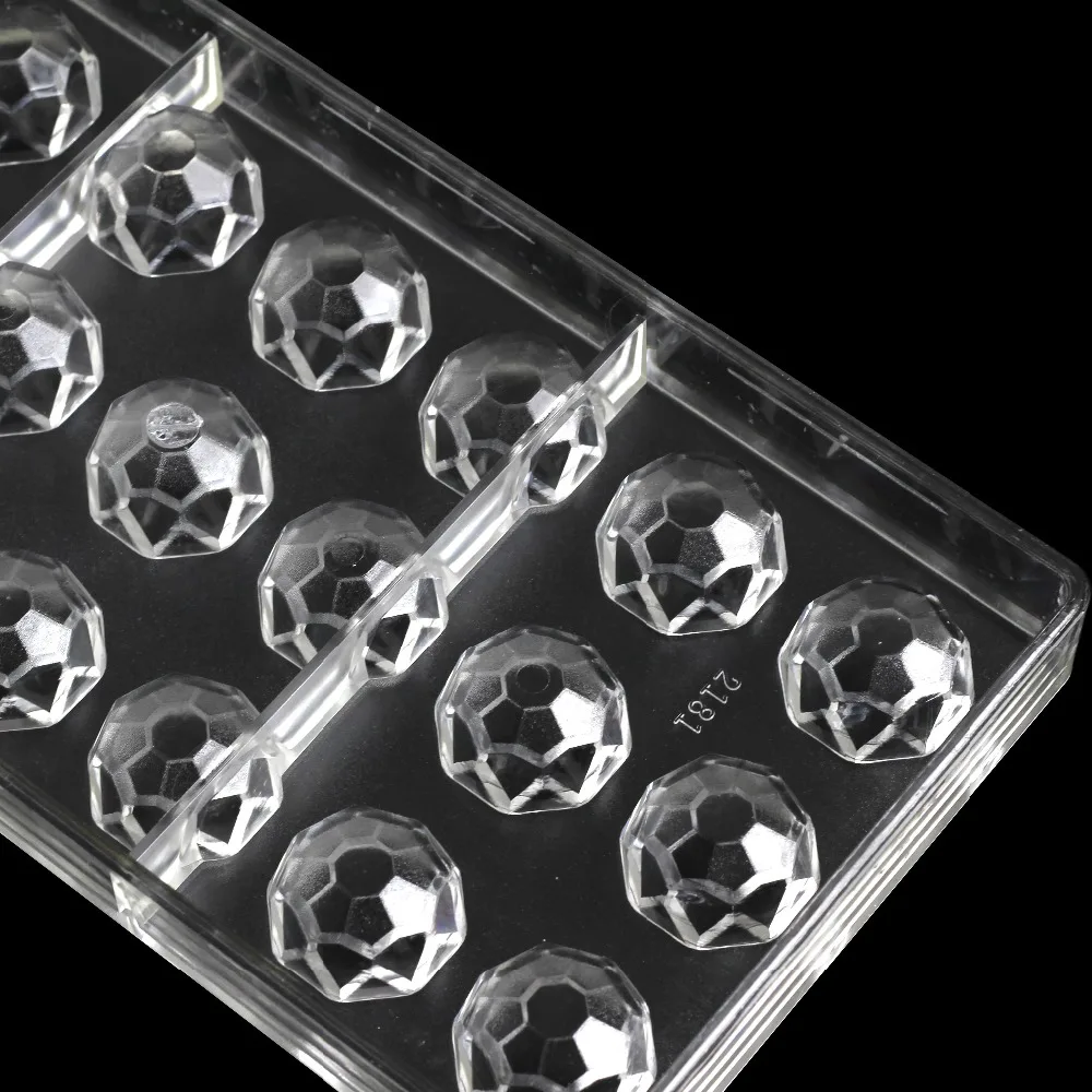 DIY 3D Diamond Shape Chocolate Mold Valentine's Day kitchen Polycarbonate Pastry Baking confectionery tools|Принадлежности для